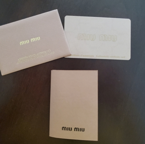 Miu Miu like newwith authenticity certificate card - Picture 10 of 11